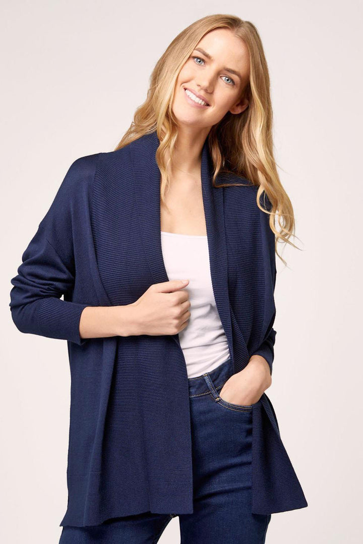 Fine Knit Edge to Edge Long Cardigan