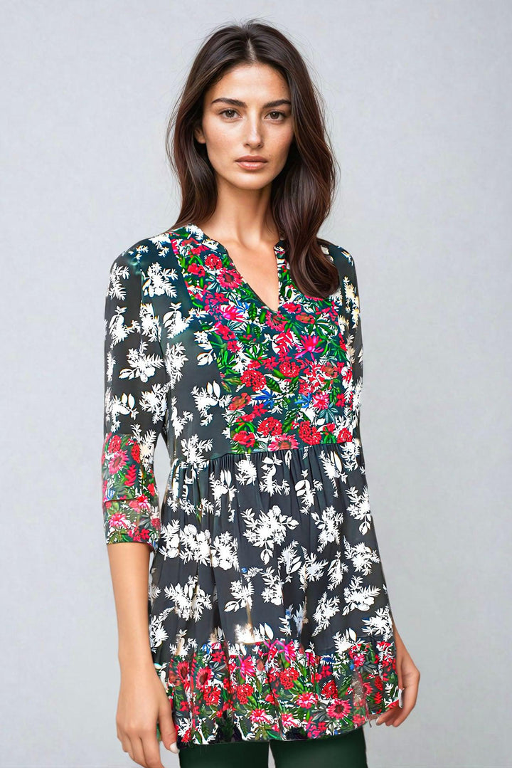 Floral Smock Tunic Top