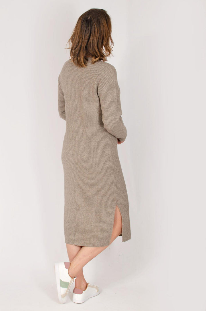 Ribbed Knit Midi Dress