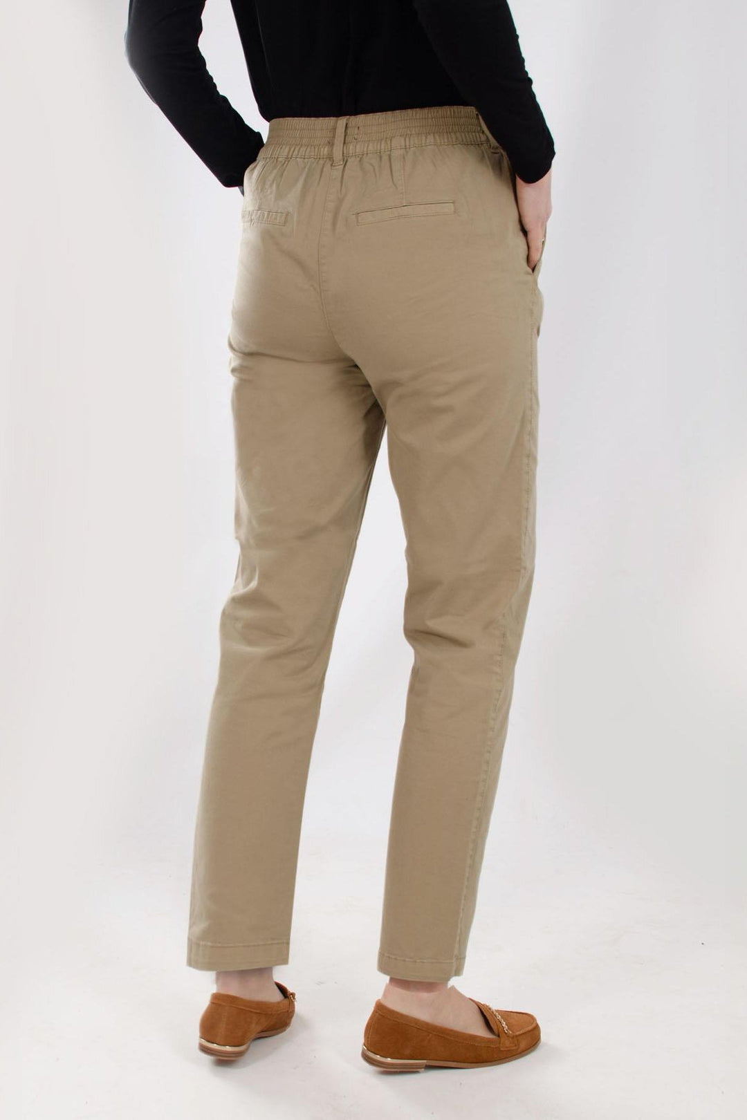 Elastic Waist Chino Trousers