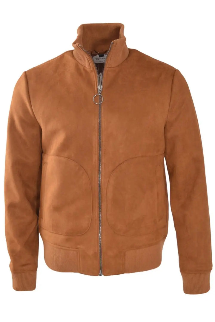 Topman Faux Suede Bomber Jacket