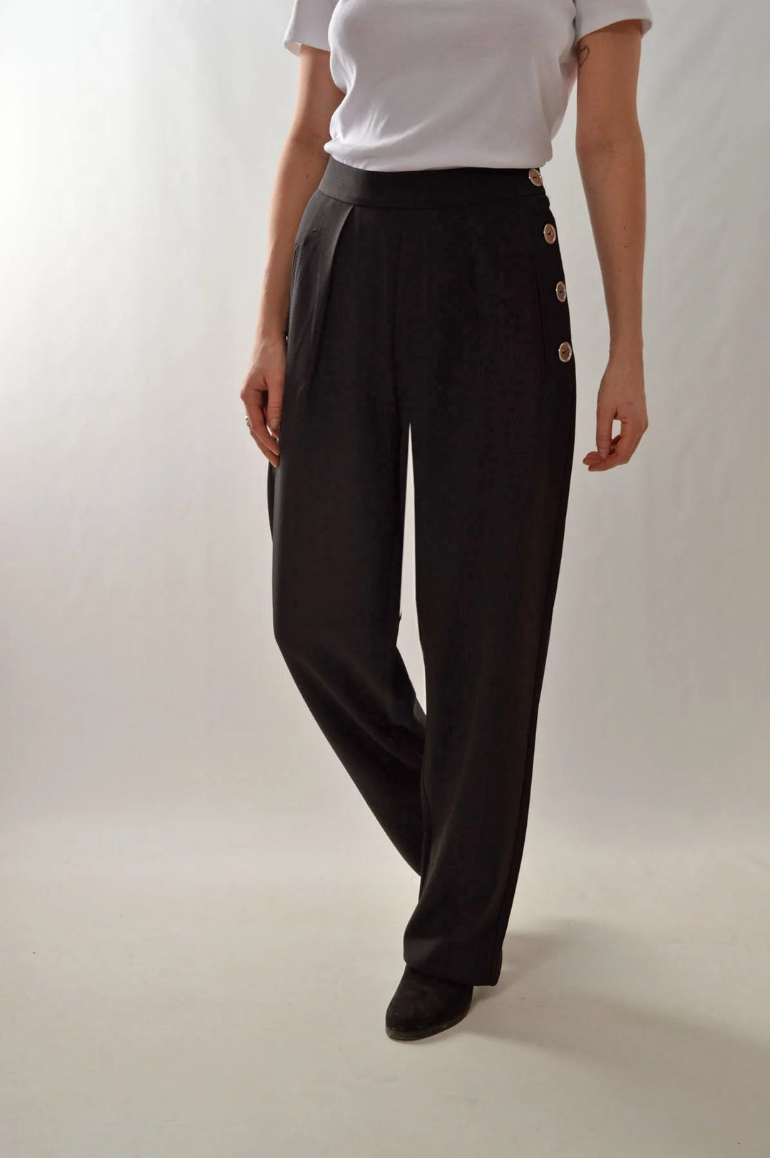 Bik Bok Flare Leg Button Trousers