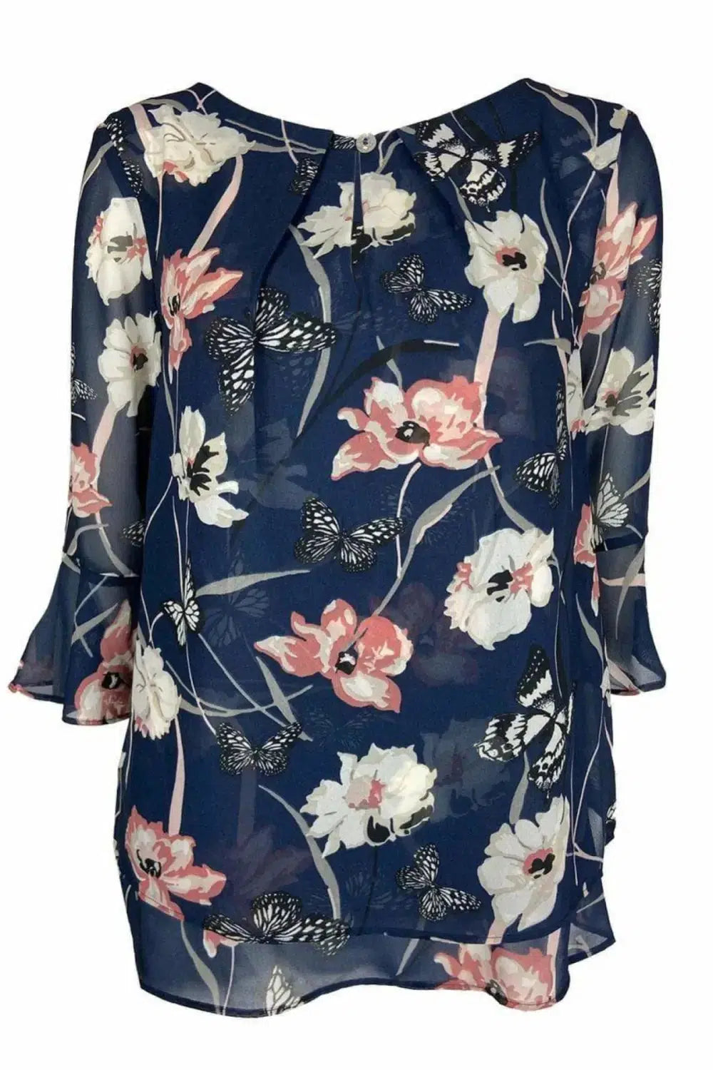 M&S Floral Flare Sleeve Blouse