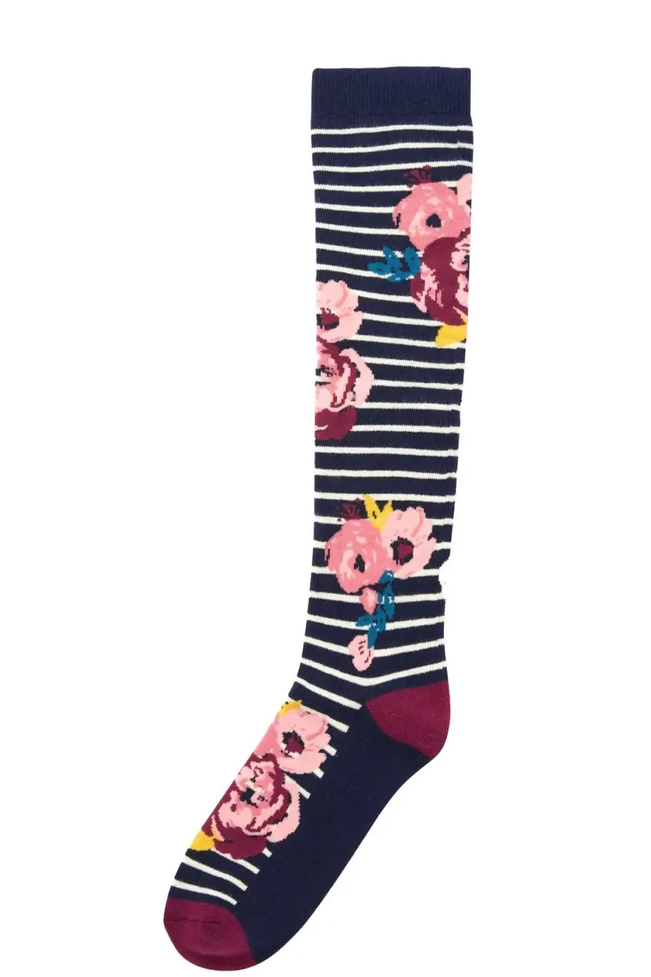 Secret Label Floral Print Welly Socks 2 Pack Navy/Ivory /