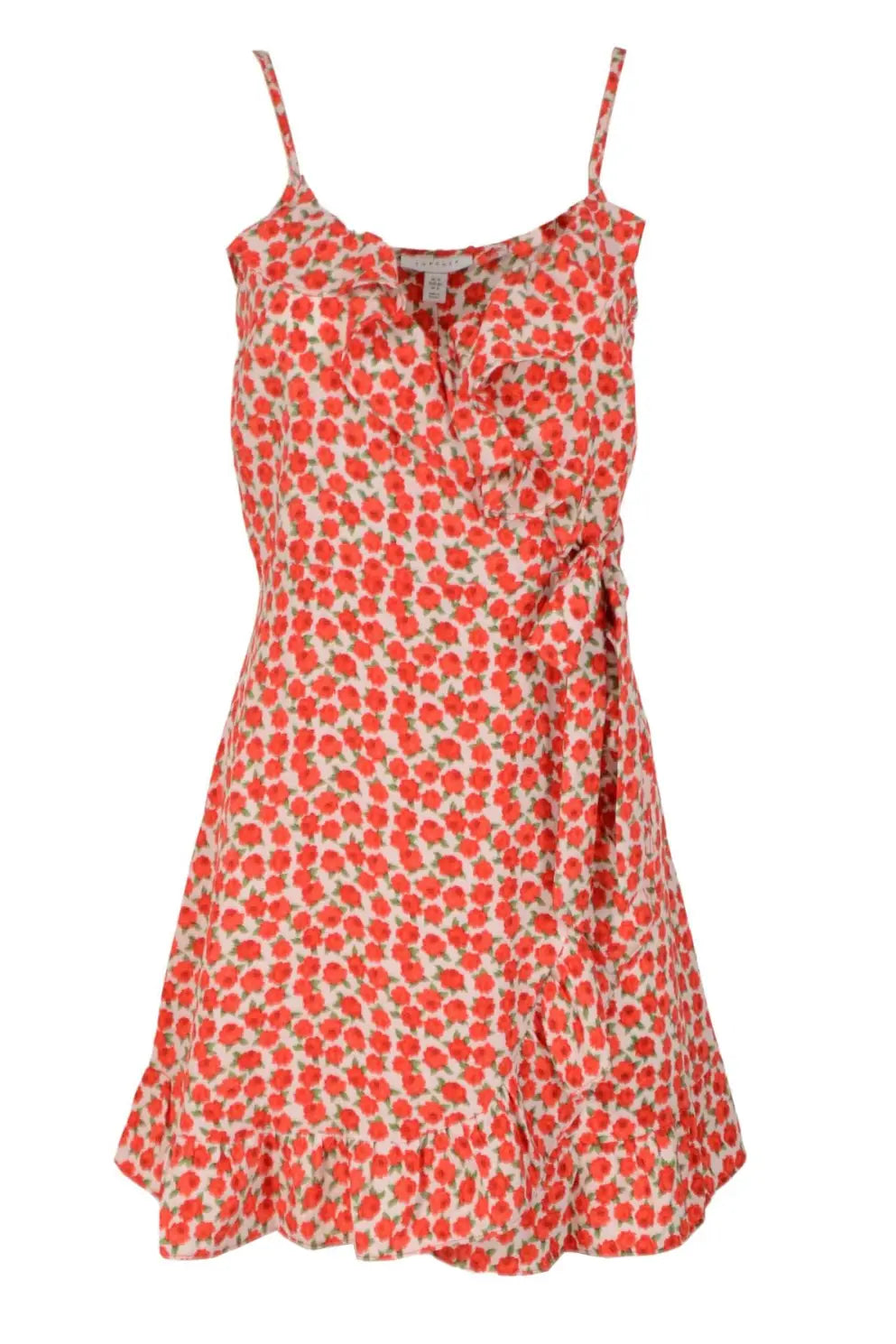 Topshop Floral Ruffle Slip Dress