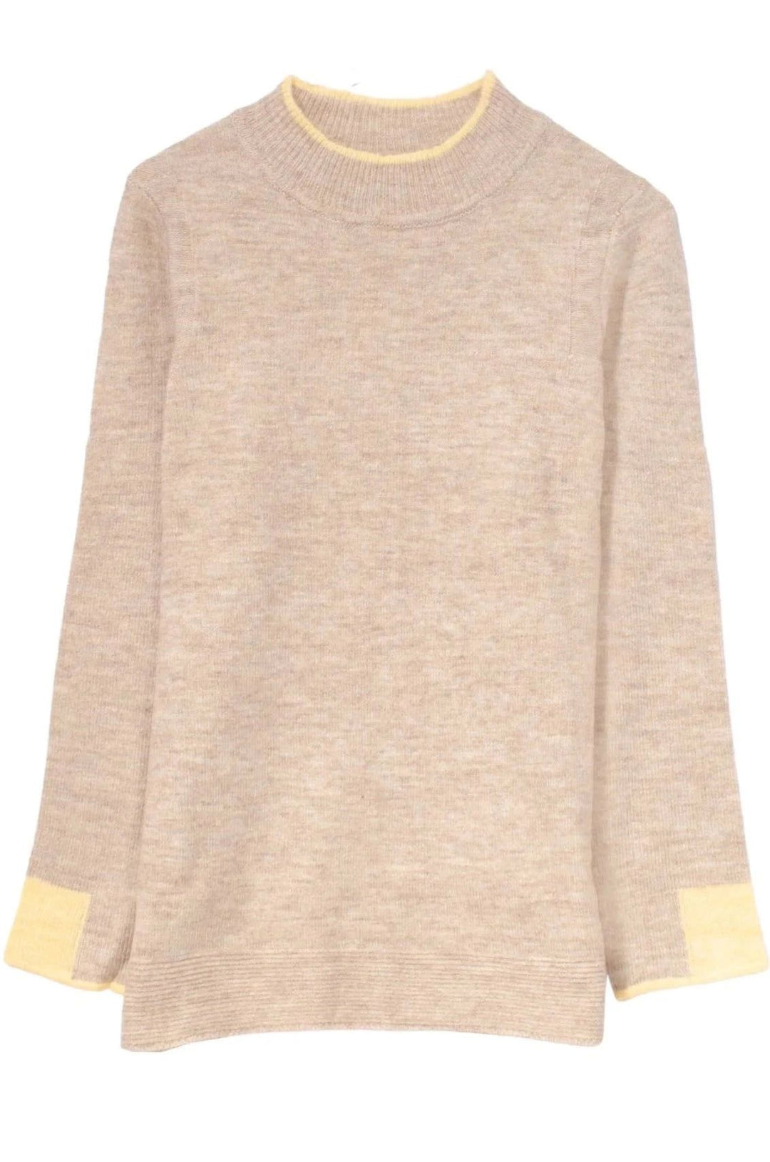 M&Co Funnel Neck Jumper Contrast Edging