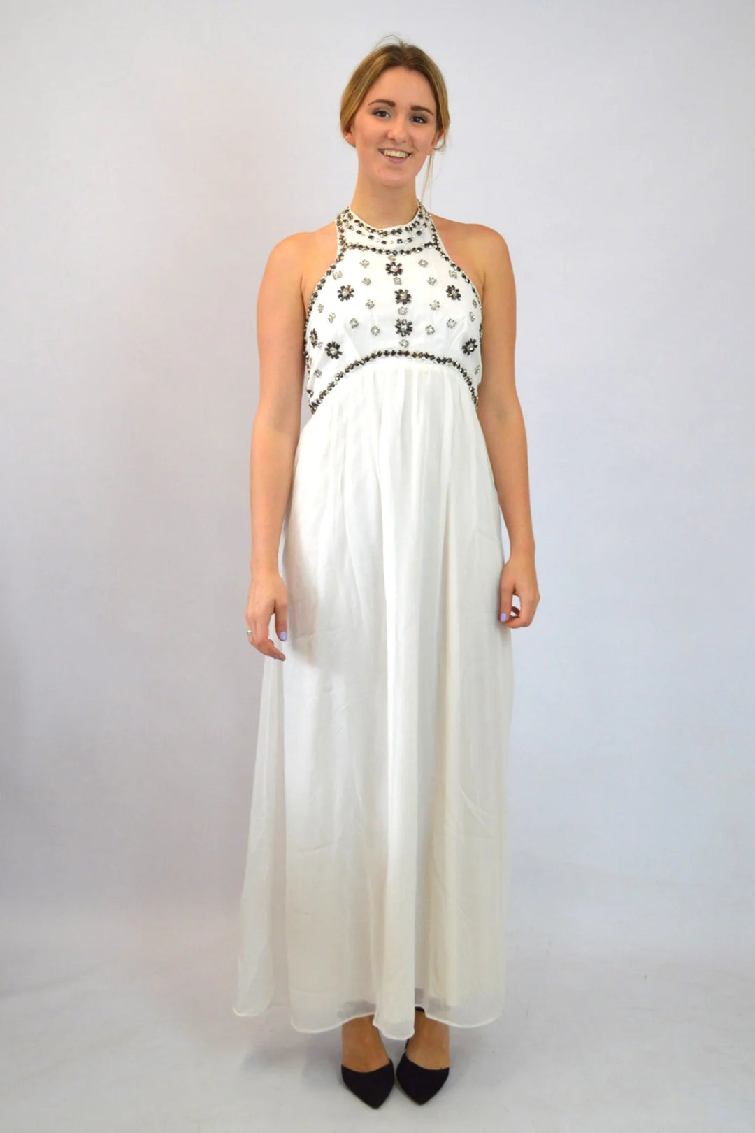 Diamante Halterneck Maxi Dress Secret Label