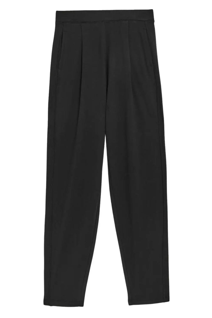 M&S Jersey Pleat Front Tapered Trousers