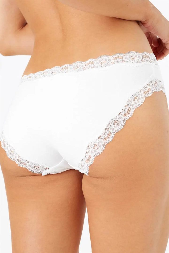 M&S Lace Knickers Black White (4 Pack)