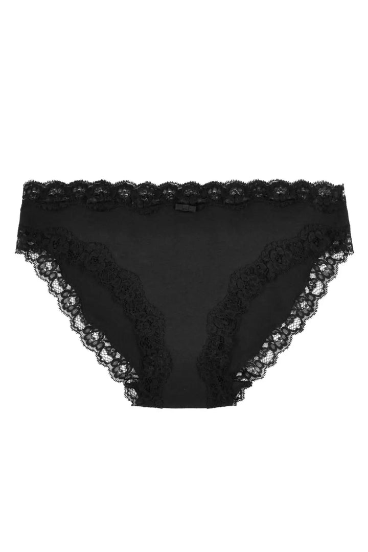 M&S Lace Knickers Black White (4 Pack)