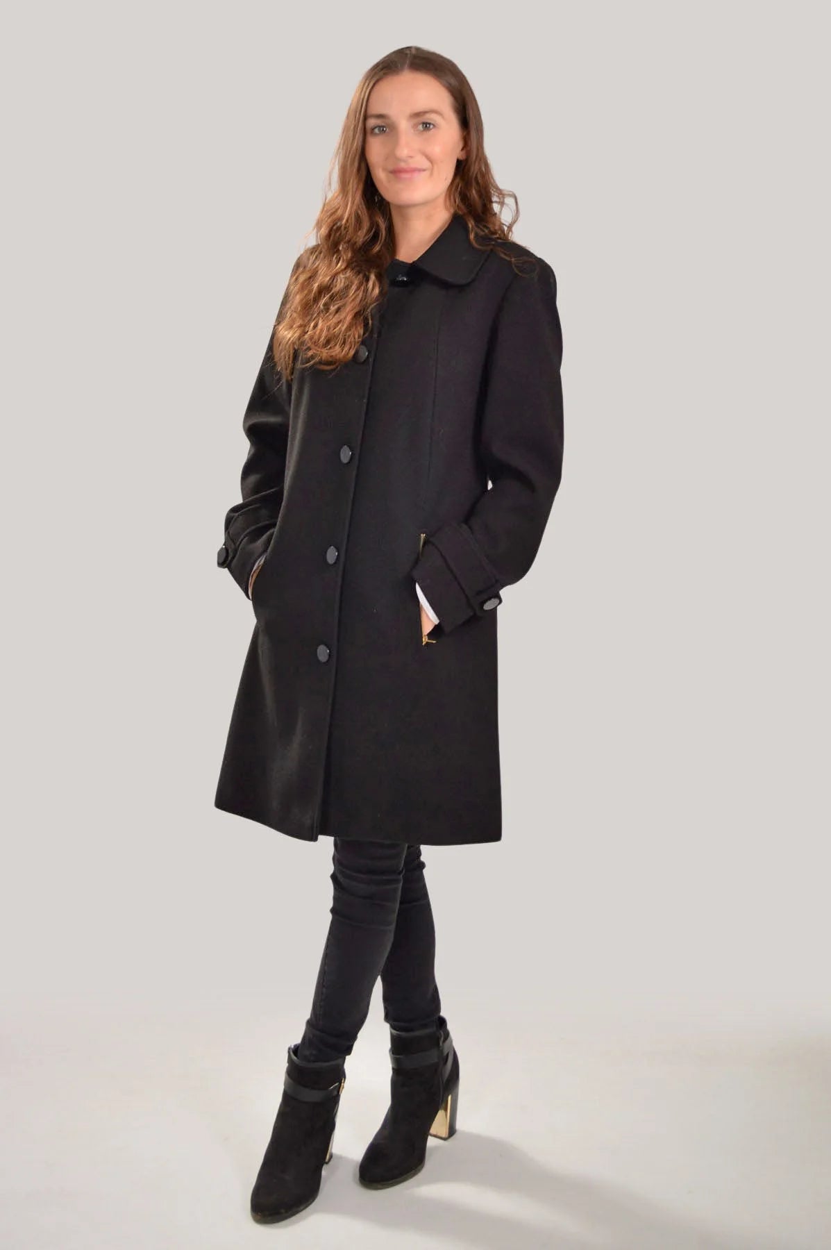 Round sales collar coat