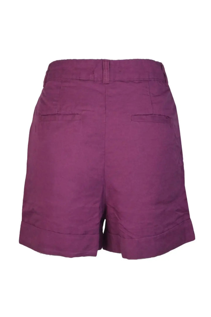 M&S Linen Blend Turn-up Shorts