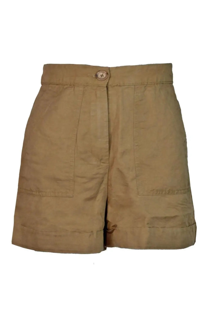 M&S Linen Blend Turn-up Shorts