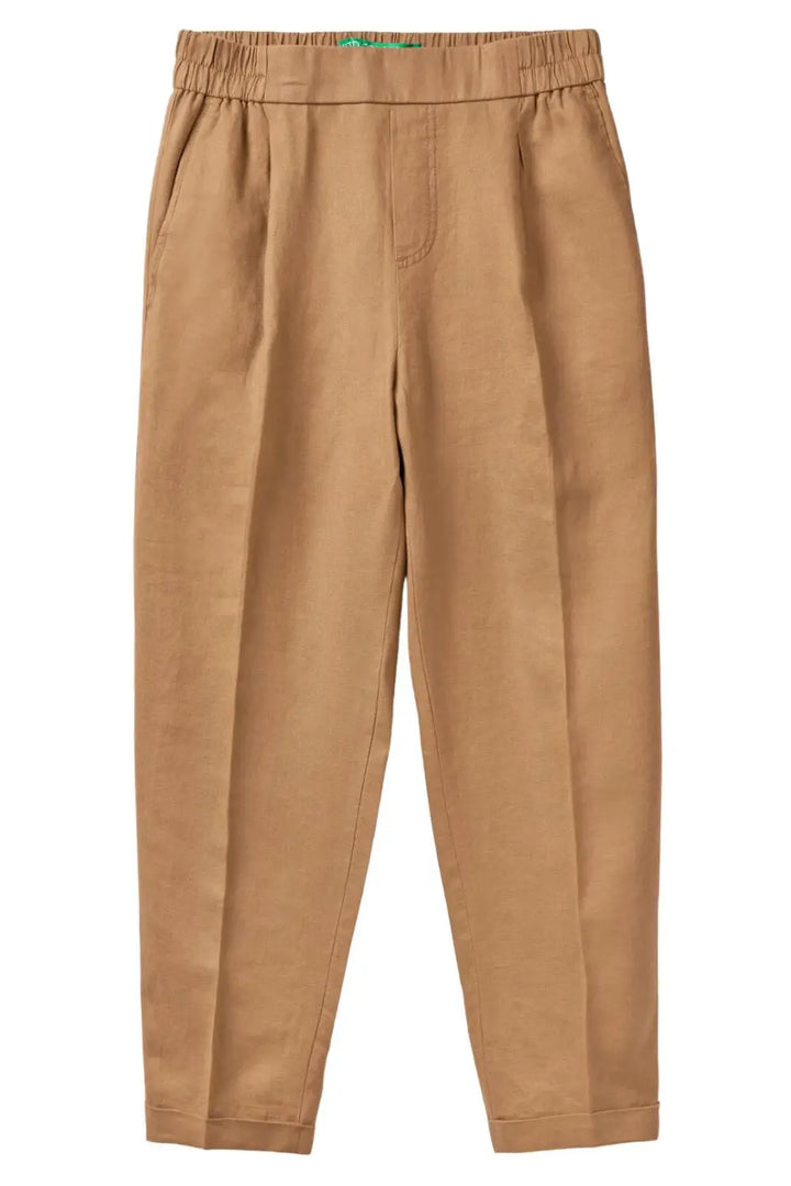 Benetton Linen Crop Trousers