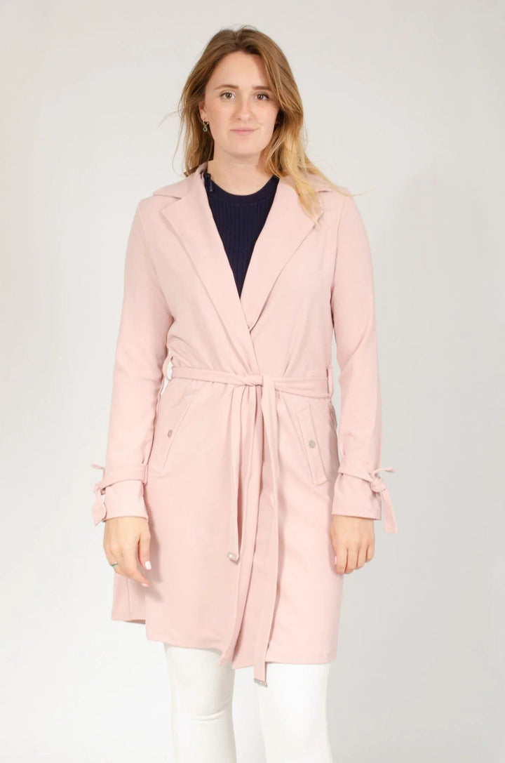 Lipsy Pink Tie Belt Coat / 14