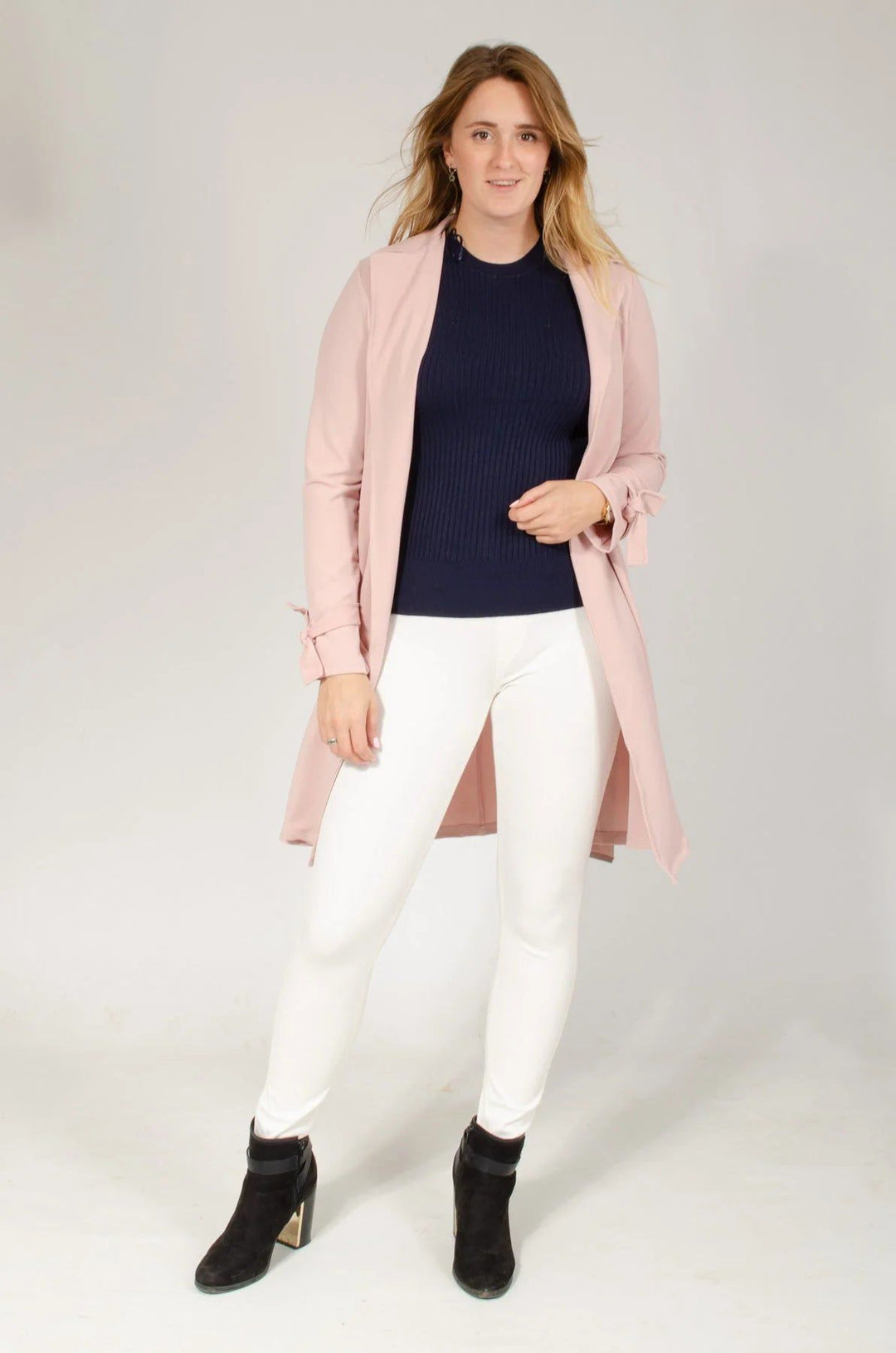 Lipsy Pink Tie Belt Coat