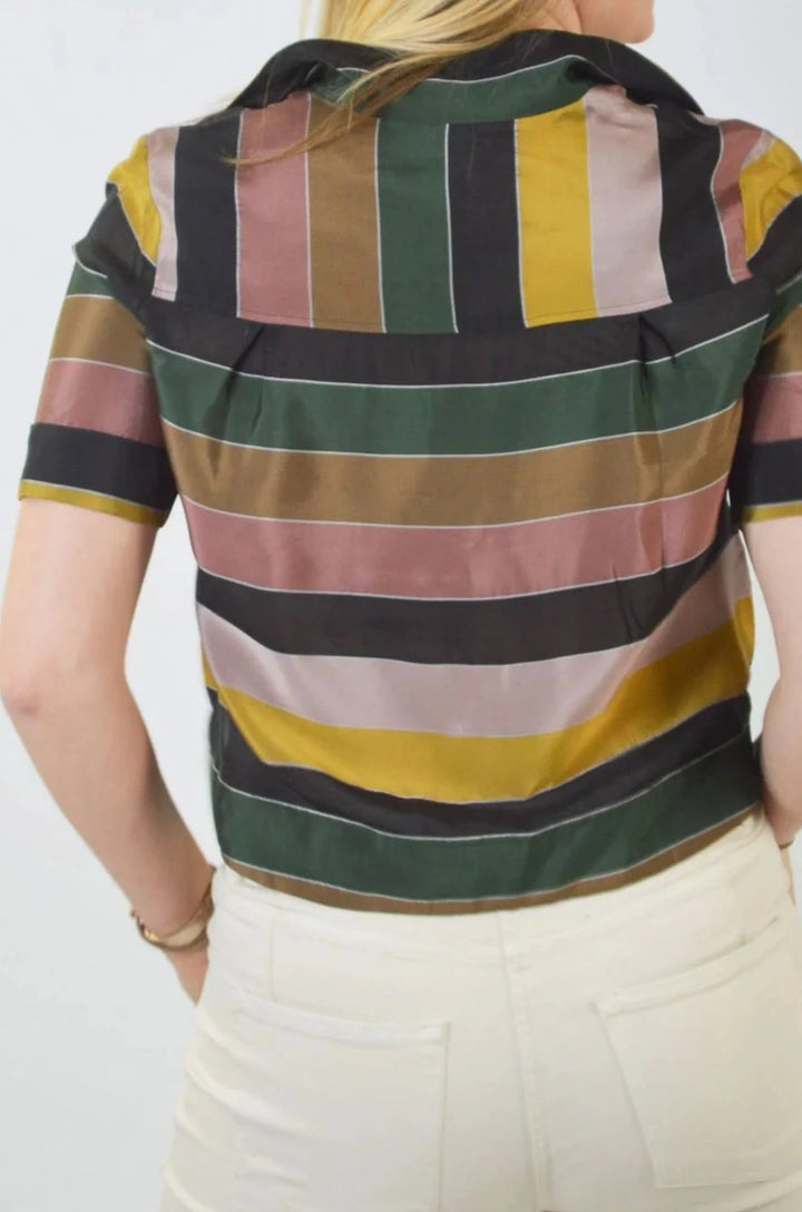 M&S Multicolour Striped Boxy Shirt