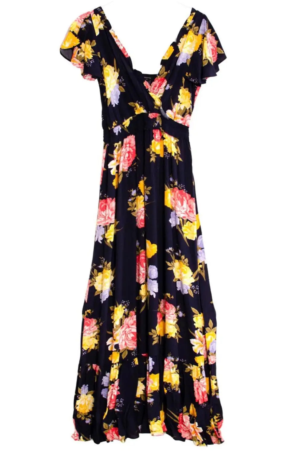 Dorothy Perkins Navy Floral V Neck Maxi Dress