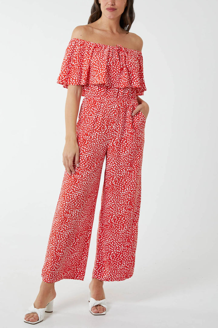 Spot Bardot Jumpsuit