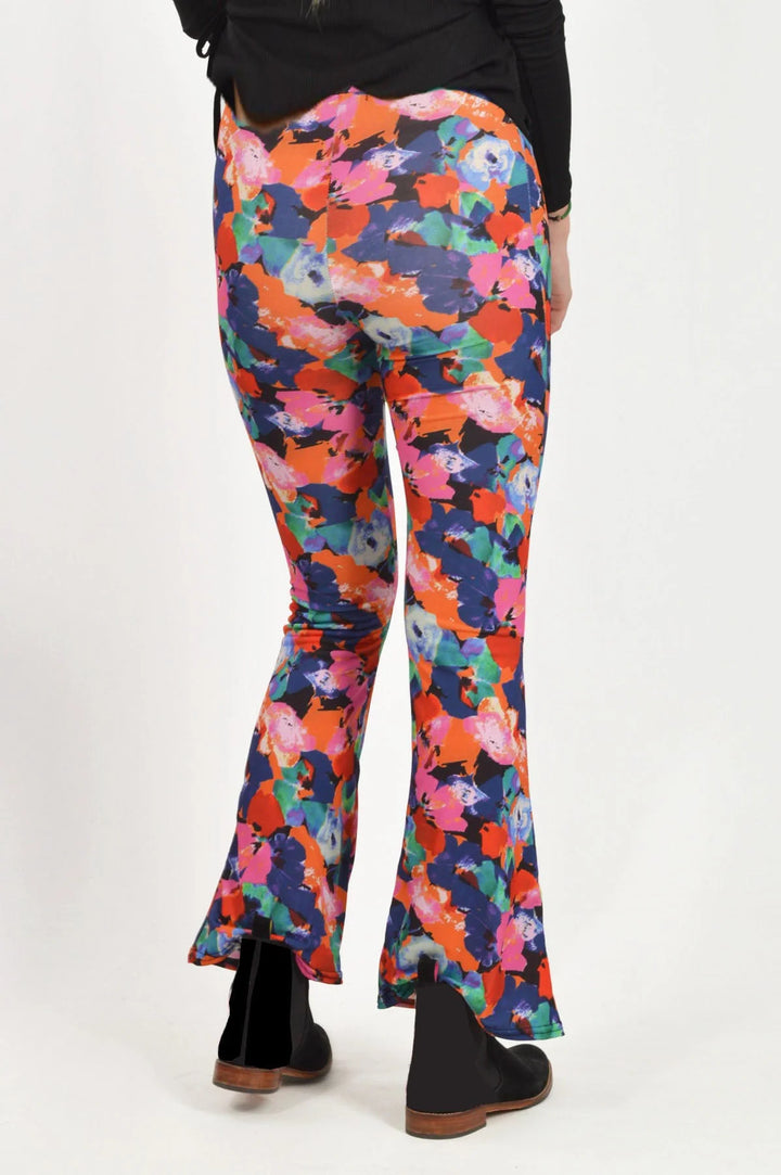 Oasis Floral Print Flared Leggings