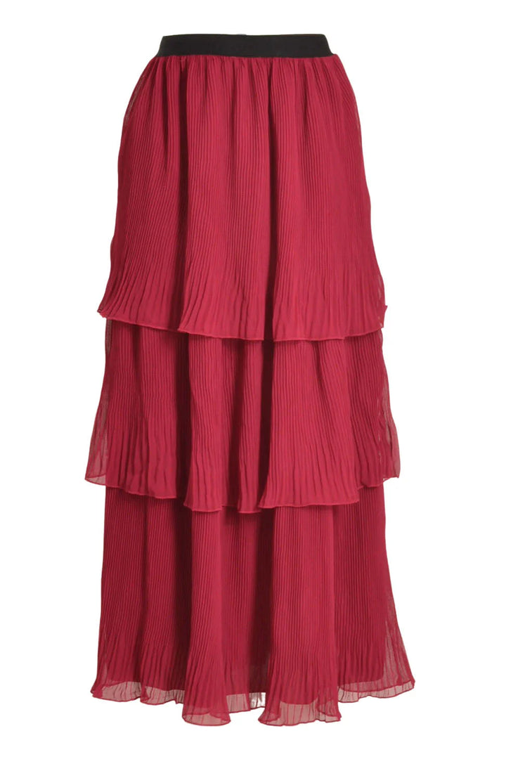 Oasis Tiered Plisse Maxi Skirt