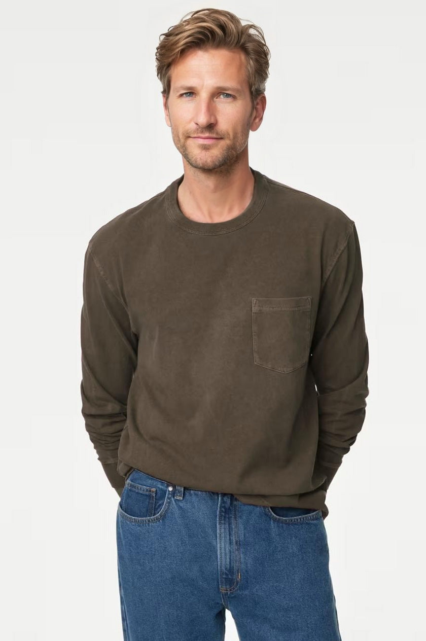 Mens Pocket Long Sleeve T-Shirt