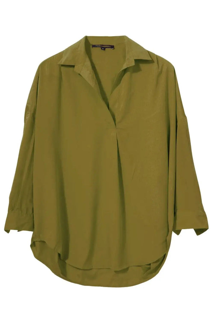 French Connection Popover Oversized Silky Shirt