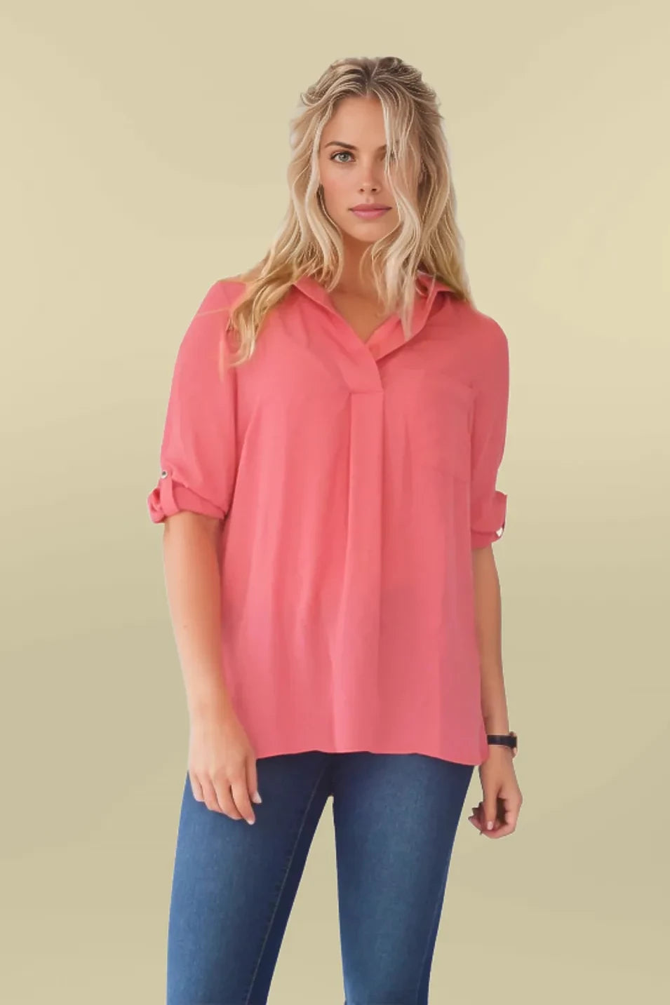 BHS Popover Pleat Front Blouse