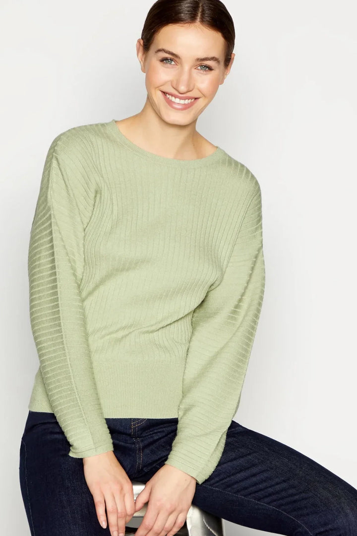 Principles Ribbed Dolman Sleeve Jumper Pale Green / 26