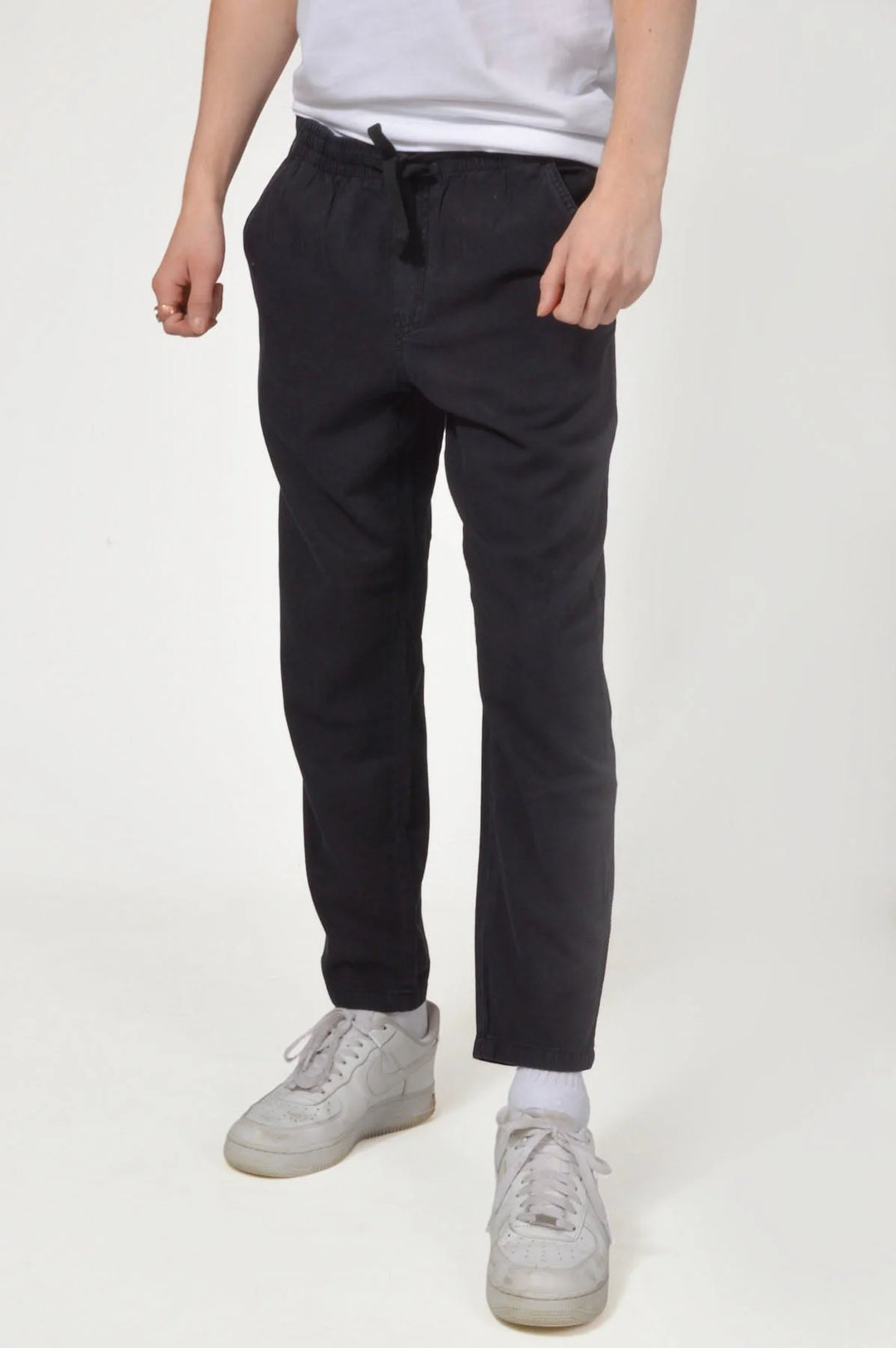 Pull & Bear Cotton Ankle Grazer Joggers Black / S / Reg