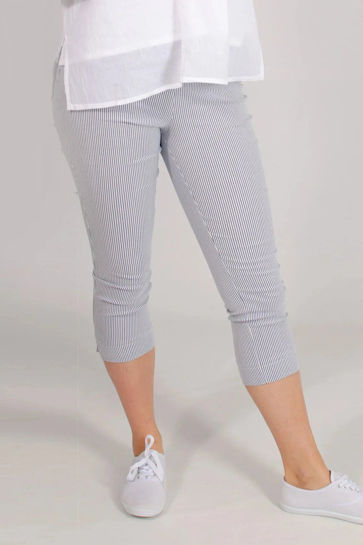 M&Co Pull On Stretch Crop Trousers