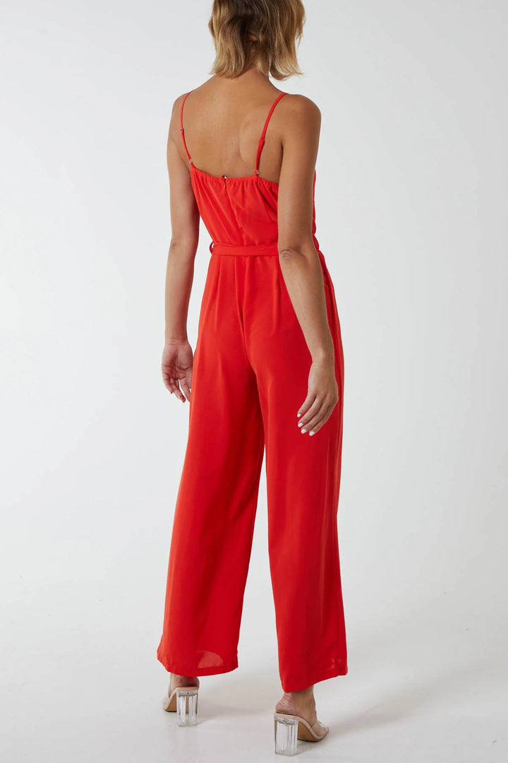 Strappy Button Down Jumpsuit