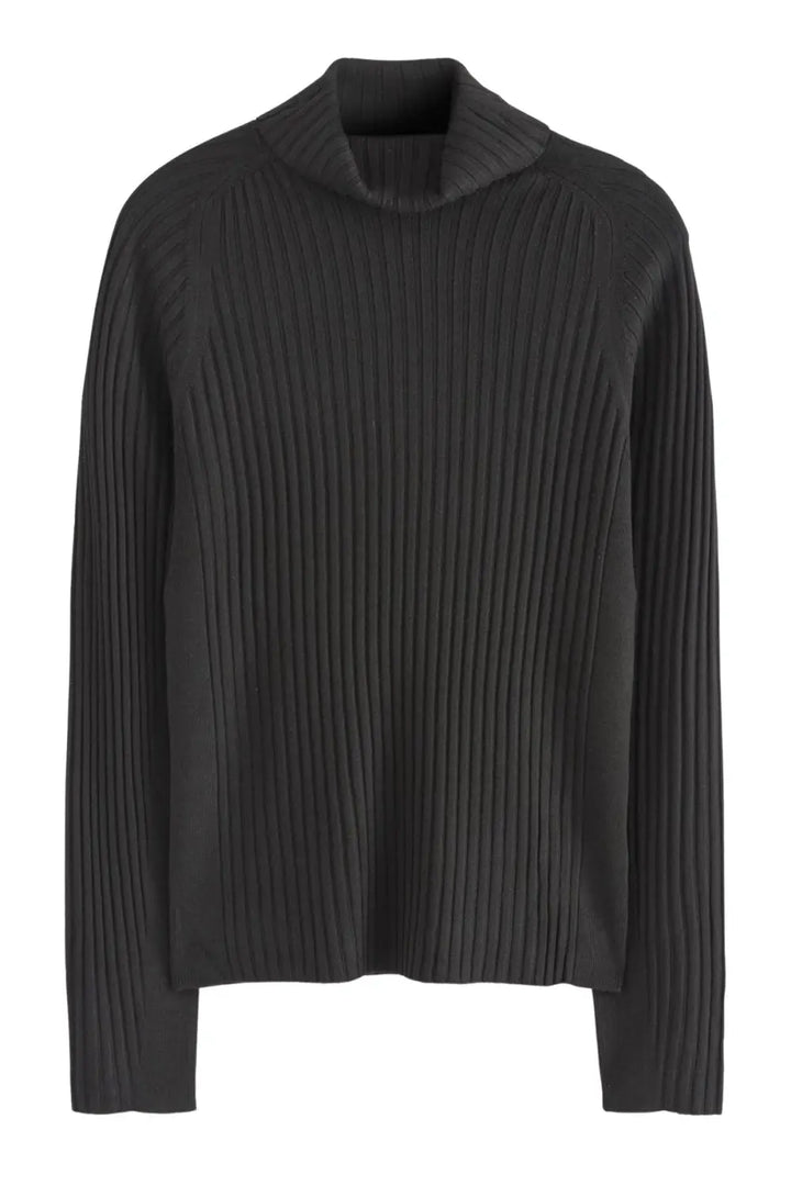 Secret Label Ribbed Polo Neck Top