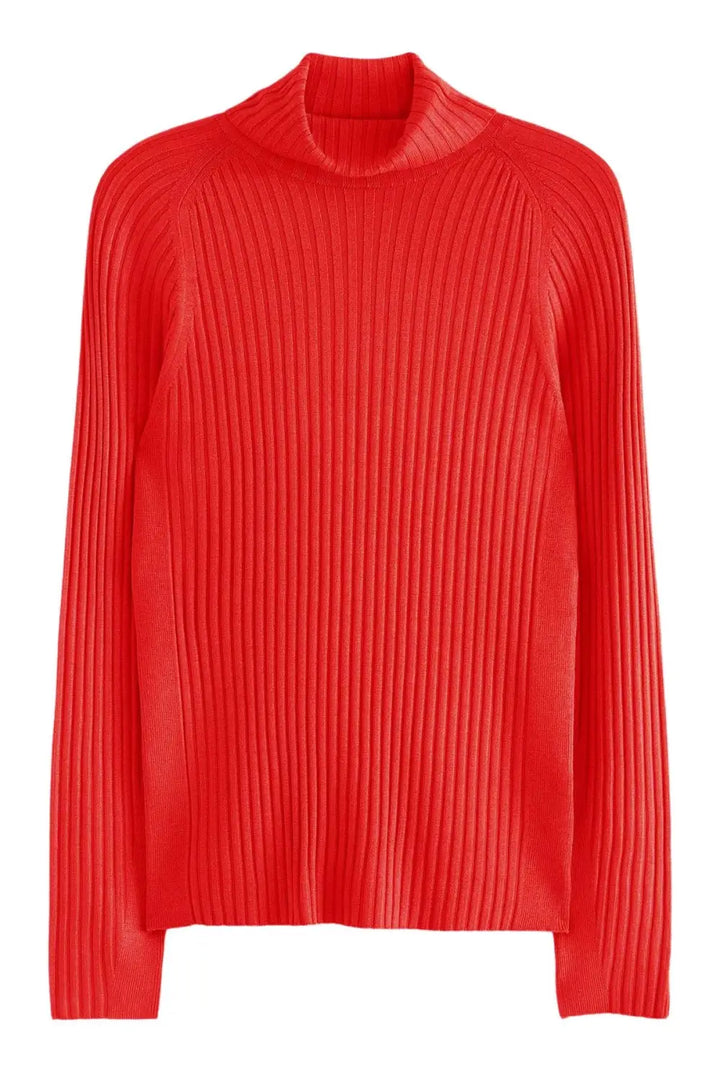 Secret Label Ribbed Polo Neck Top