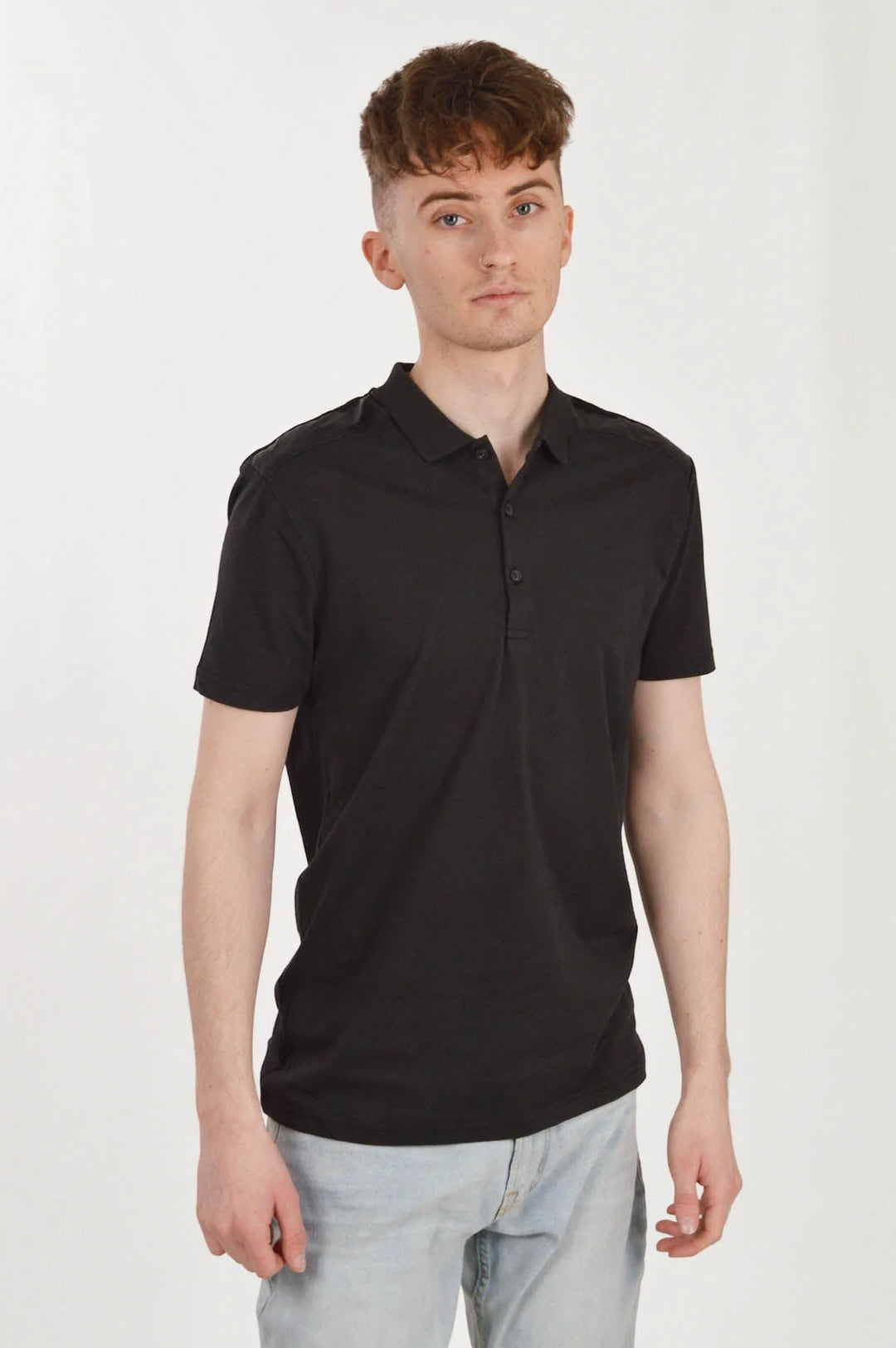 River Island Polo Shirt Contrast Shoulder