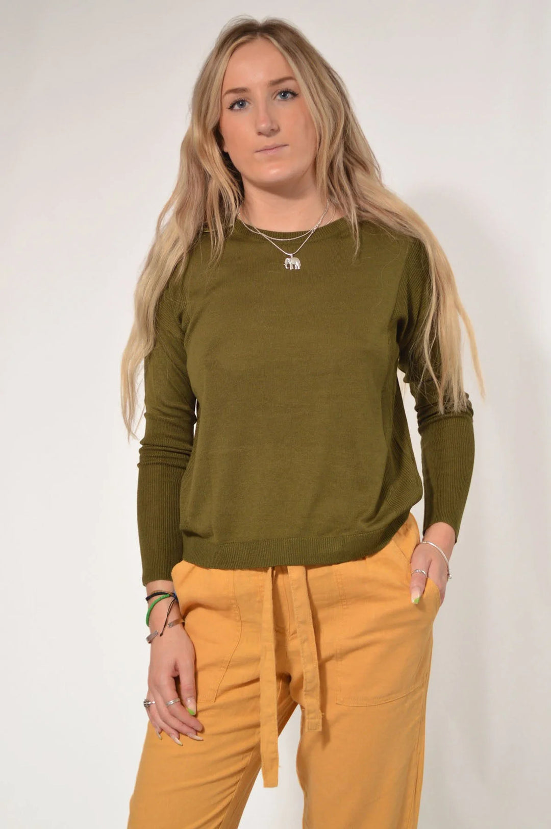 M&S Round Neck Fine Knit Jumper