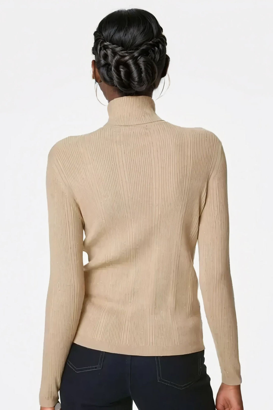 Ribbed Roll Neck Jumper