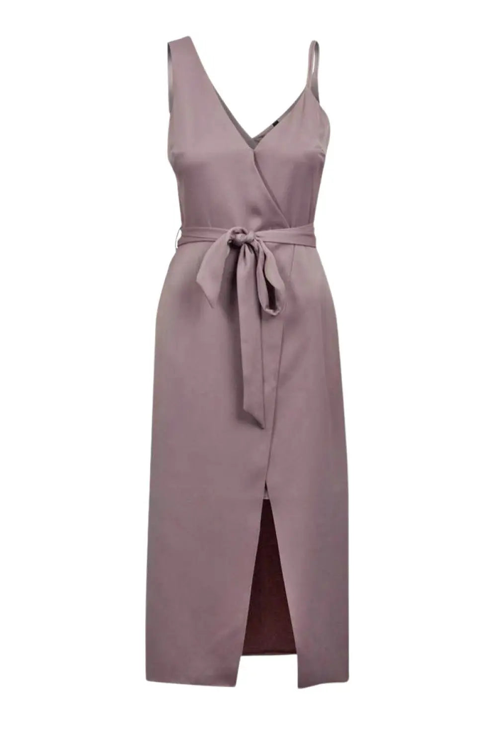 River Island Satin Wrap Midi Dress