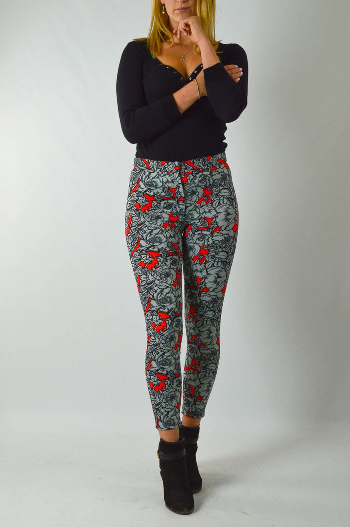 Secret Label Floral Scuba Jeggings