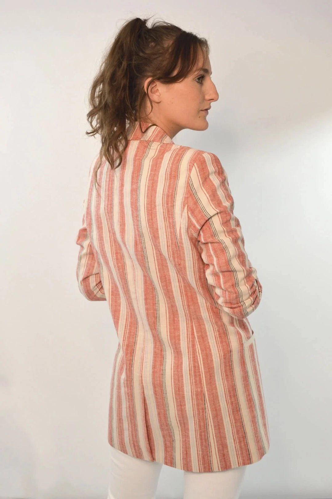 Secret Label Striped Double Breasted Blazer