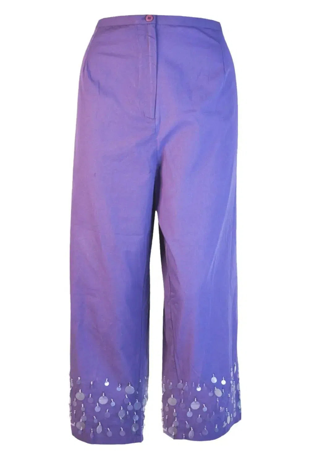 Sequin Hem Crop Trousers - WOMENS Trousers