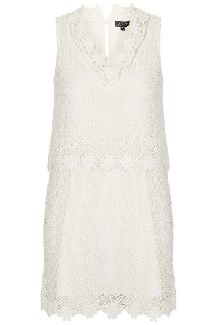 Topshop Sleeveless Crochet Layer Dress