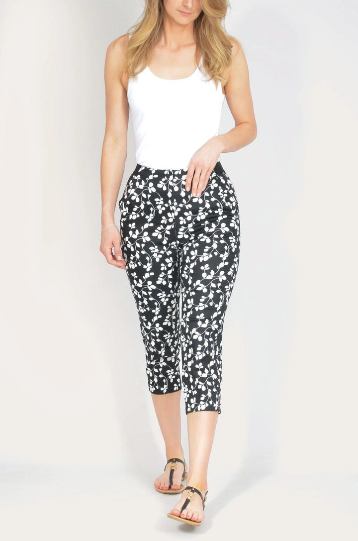 M&S Mia Slim Floral Crop Trousers