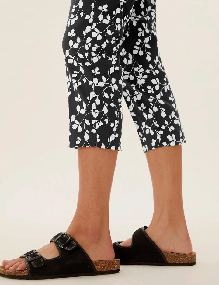 M&S Mia Slim Floral Crop Trousers