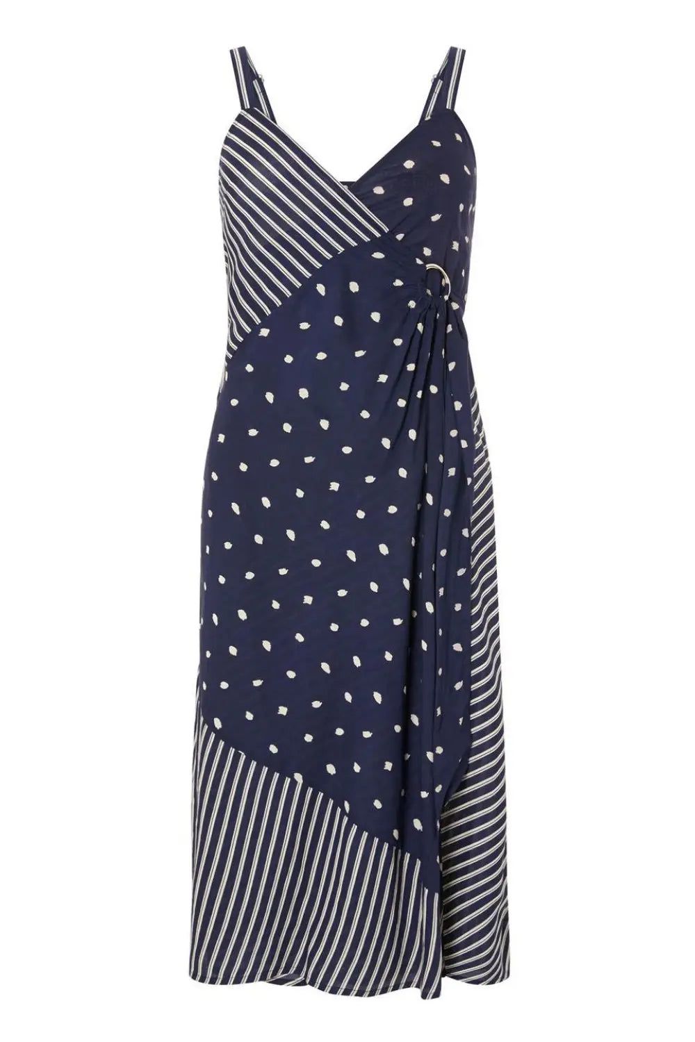 Monsoon Spots Stripes Summer Wrap Dress