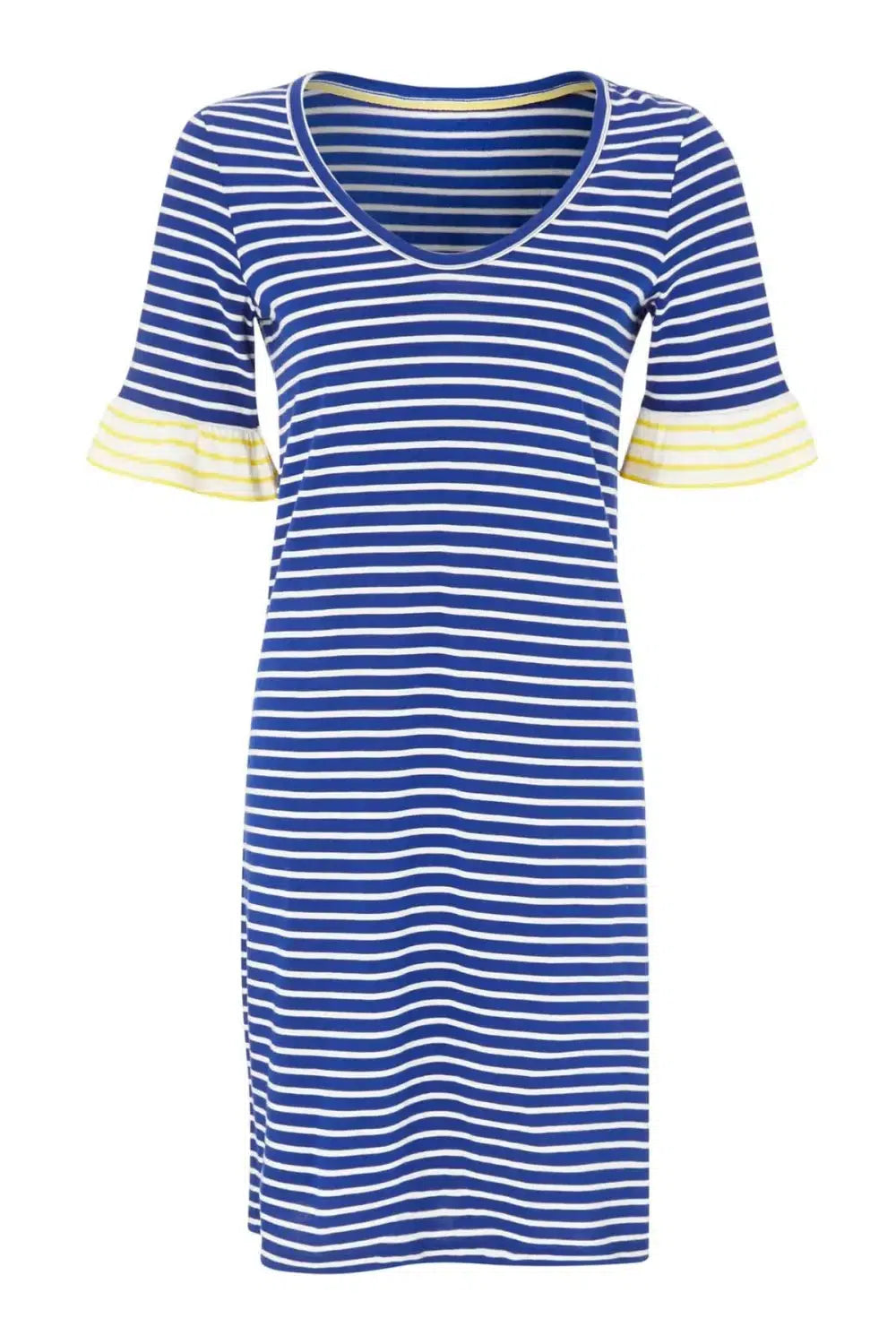 Boden Stripe Jersey V Neck Dress