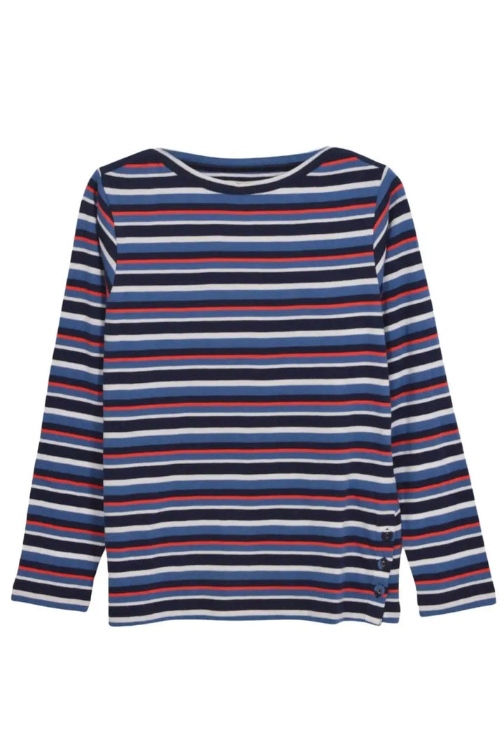 Mistral Stripe Slash Neck Top