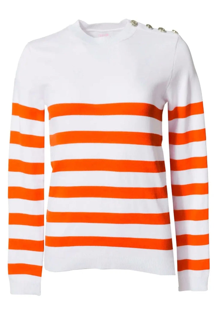 Dunnes Striped Button Shoulder Jumper