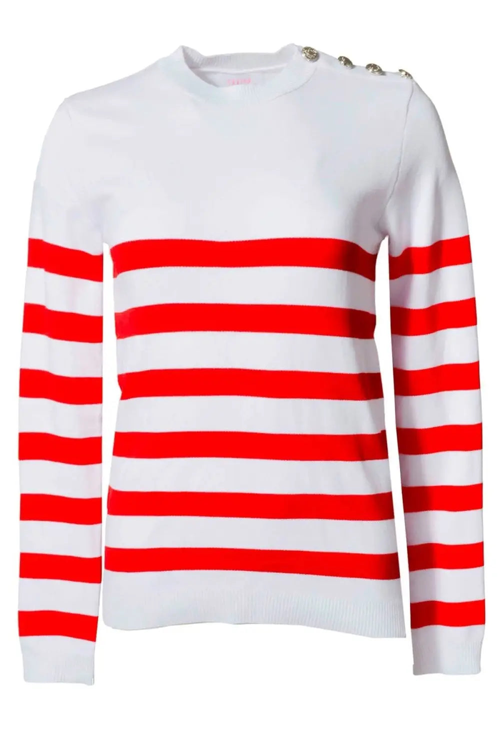 Dunnes Striped Button Shoulder Jumper