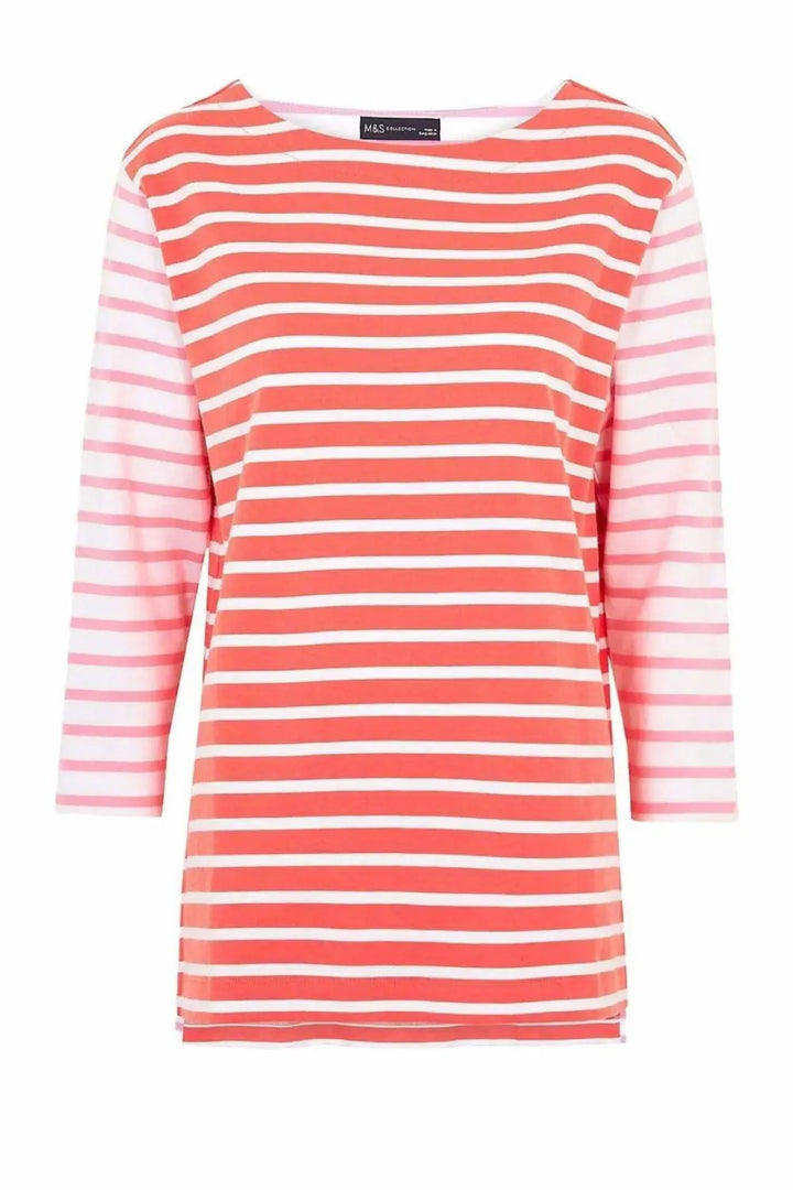 M&S Striped Cotton Longline Tunic